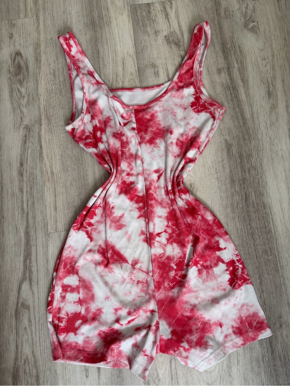Tie-Dye Pink & White Kids One-Piece Bodysuit Romper